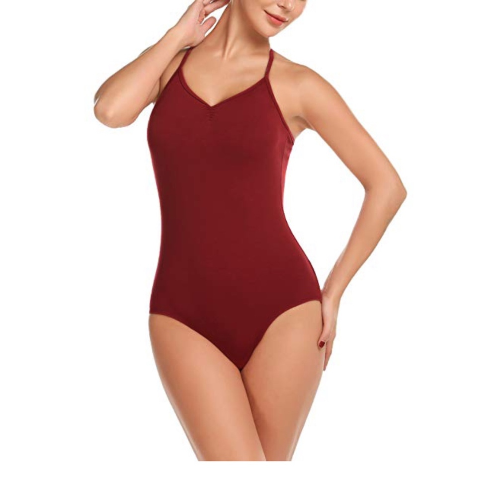 Maroon Ribbed Bodysuit